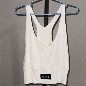 Seint Ribbed Crop Tank Top - size medium